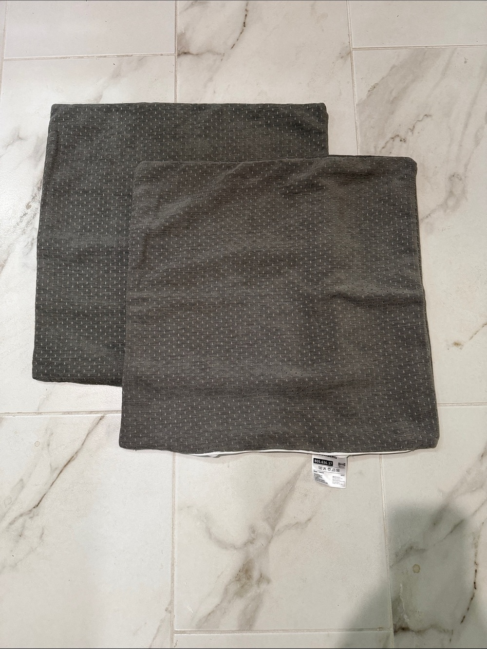 IKEA - Gray Home Accent Pillow Covers - Set of 2 18”